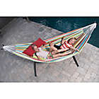 Alternate image 2 for Vivere 9-Foot Multicolor Stripe Double Hammock with Stand