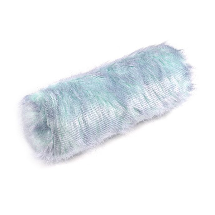 Furry Oblong Bolster Throw Pillow In Teal Bed Bath Beyond