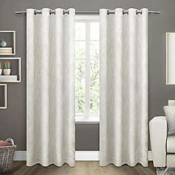 Exclusive Home Twig 96-Inch Room -Darkening Grommet Top Curtain Panels in Ivory (Set of 2)