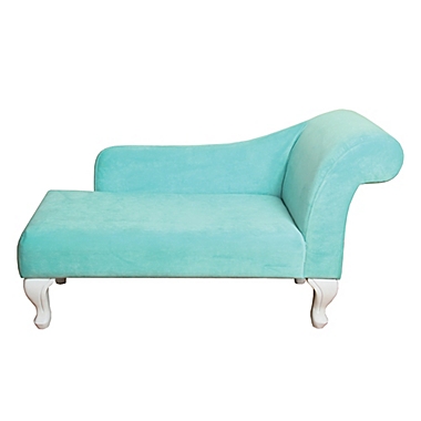 HomePop Kids Chaise Lounge in Turquoise. View a larger version of this product image.