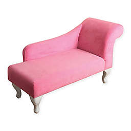 HomePop Kids Chaise Lounge in Pink