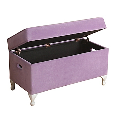 KinFine HomePop Diva Storage Bench in Lavender. View a larger version of this product image.