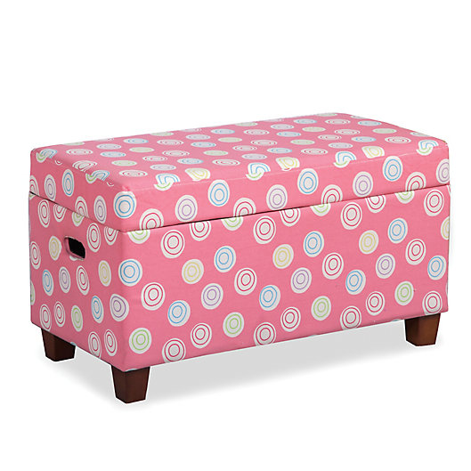 Alternate image 1 for HomePop Juvenile Storage Bench in Pink