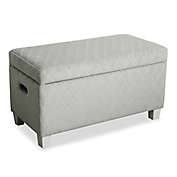 KinFine HomePop Cameron Storage Bench in Grey