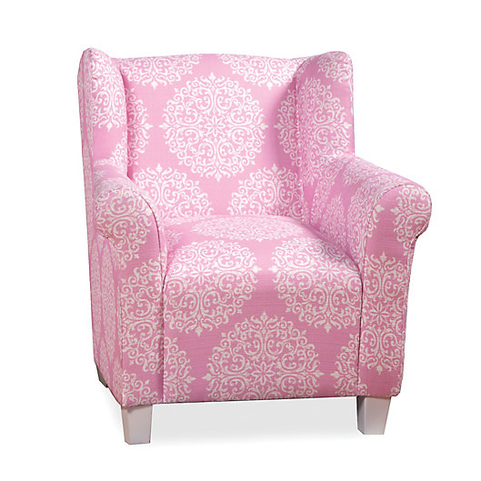Alternate image 1 for Kid's Pink Medallion Print Chair