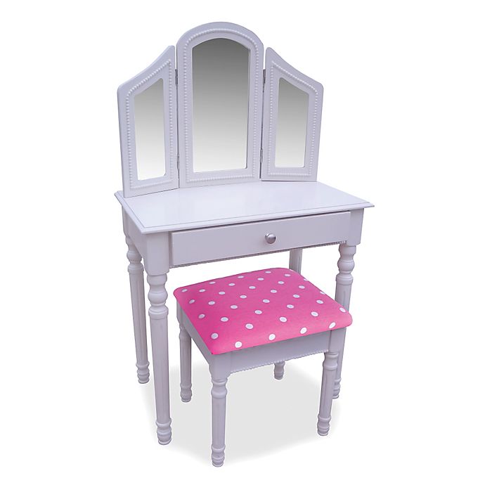 kids vanity sets with mirror and bench