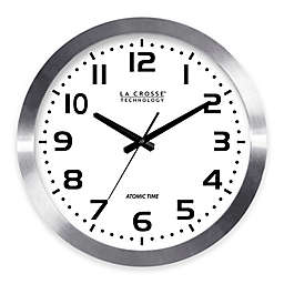 La Crosse 16-Inch Atomic Metal Wall Clock