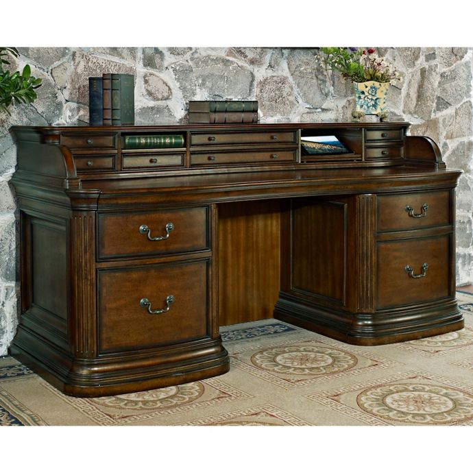 Turnkey Winsome Credenza Desk In Dark Wood Bed Bath Beyond