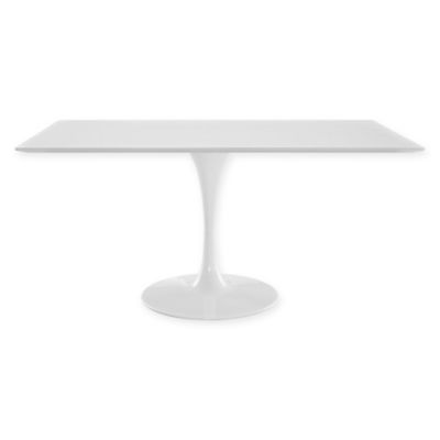 White Rectangular Dining Table Bed, Rectangular Pedestal Table White