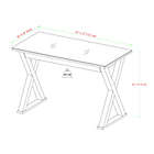 Alternate image 5 for Forest Gate 48&quot; Modern Glass Metal Computer Desk in White
