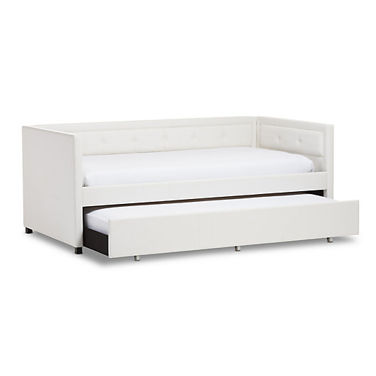 Frank Faux Leather Sofa Twin Bed, Twin Roll Out Bed