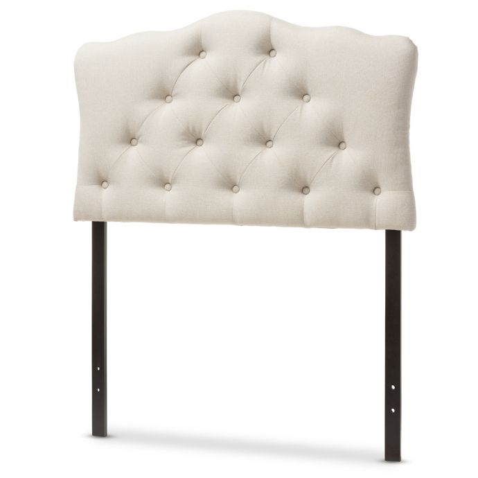 Rita Upholstered ButtonTufted Scalloped Twin Headboard Bed Bath and