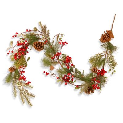 National Tree 5-Foot Berry and Pine Cone Garland
