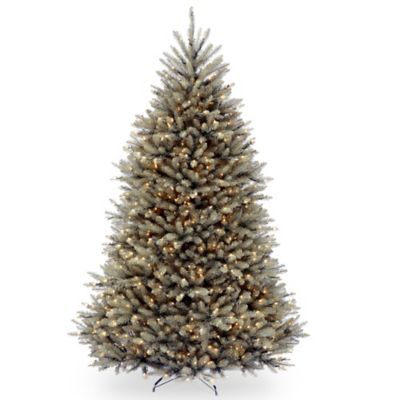National Tree 7-Foot 6-Inch Dunhill Fir Christmas Tree with Clear Lights in Blue