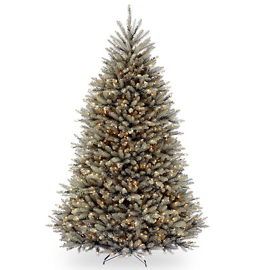 Alternate image 1 for National Tree 7-Foot 6-Inch Dunhill Fir Christmas Tree with Clear Lights in Blue
