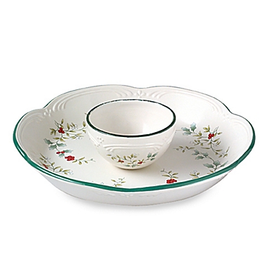 Pfaltzgraff Winterberry 14-Inch Chip and Dip Server. View a larger version of this product image.