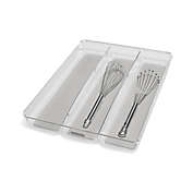 madesmart&reg; Clear Collection 3-Compartment Large Utensil Tray