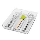 Alternate image 1 for madesmart&reg; Clear Collection 3-Compartment Large Utensil Tray