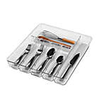 Alternate image 1 for madesmart&reg; Clear Collection 6-Compartment Large Flatware Organizer