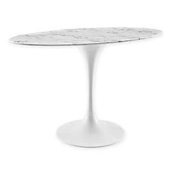 Modway Oval Marble Dining Table