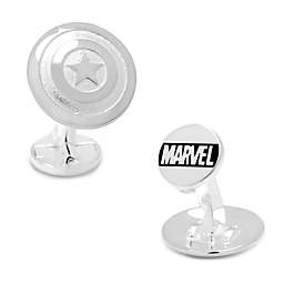 Marvel&reg; 3D Captain America Shield Sterling Silver Cufflinks