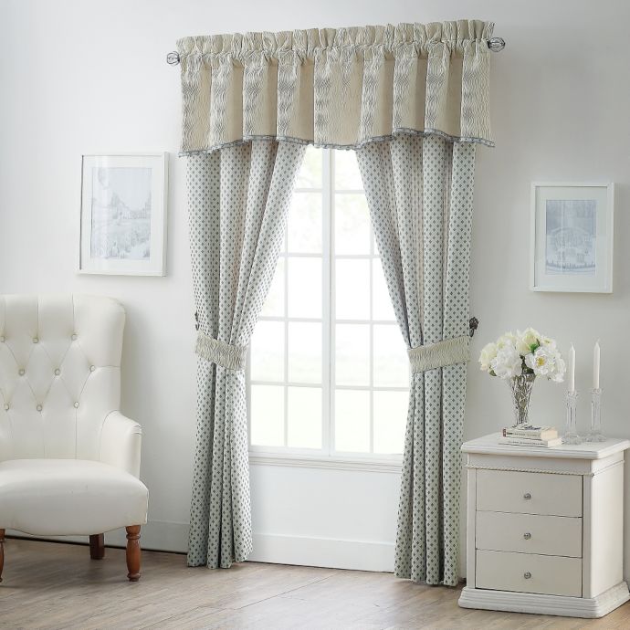 Waterford® Linens Allure Window Curtain Panels and Valance Bed Bath