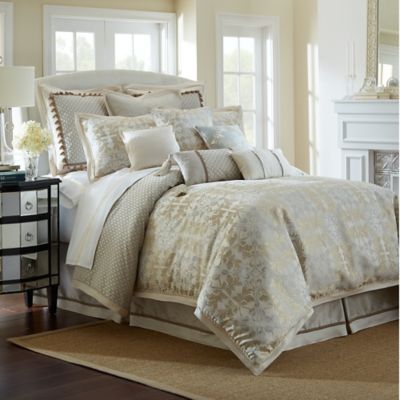 Waterford® Linens Olivette Reversible Comforter Set | Bed ...