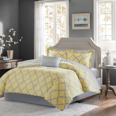 Bed Bath Beyond For Madison Park, Yellow And Grey Bedding Sets