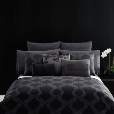 Vera Wang Home Scribble Duvet Cover In Dark Purple Bed Bath Beyond