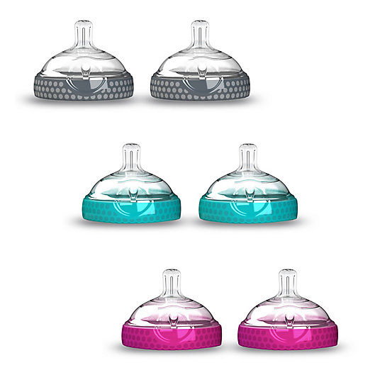 Alternate image 1 for Baby Brezza® Natural Bottles 2-Pack Slow-Flow/Stage 1 Nipples
