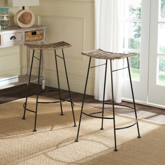 Safavieh Atara Bar Stools Set Of 2 Bed Bath And Beyond