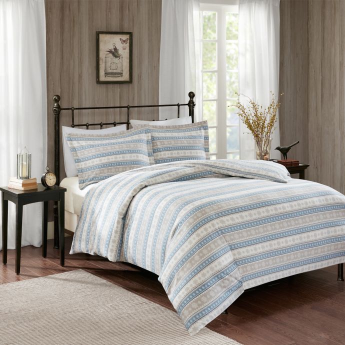 Woolrich Nordic Snowflake Flannel Duvet Cover Set Bed Bath Beyond