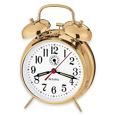 Bulova Bellman II Table Clock in Brass. View a larger version of this product image.