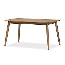 Baxton Studio Edna Wood Dining Table in Light Brown