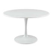 Modway Lippa Round Wood Top Dining Table in White