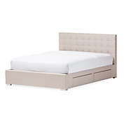 Whole Interiors Inc. Rene Queen Fabric 4-Drawer Storage Platform Bed