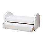 Alternate image 0 for Alessia Upholstered Daybed with Trundle in White Faux Leather