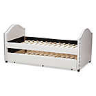 Alternate image 2 for Alessia Upholstered Daybed with Trundle in White Faux Leather