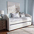 Alternate image 6 for Alessia Upholstered Daybed with Trundle in White Faux Leather