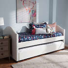 Alternate image 8 for Alessia Upholstered Daybed with Trundle in White Faux Leather