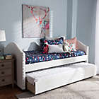 Alternate image 9 for Alessia Upholstered Daybed with Trundle in White Faux Leather