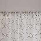 Alternate image 3 for Madison Park Irina 84-Inch Rod Pocket Sheer Window Curtain Panel in White/Grey (Single)