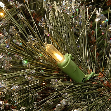 National Tree Company 3-Foot Pre-Lit Glittery Bristle Pine Christmas Tree w/ LED Lights. View a larger version of this product image.