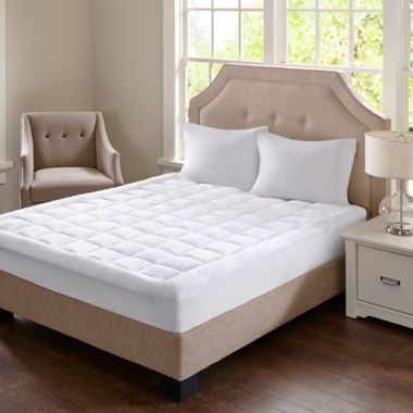 Madison Park Cloud Soft Twin Mattress Pad in White. View a larger version of this product image.