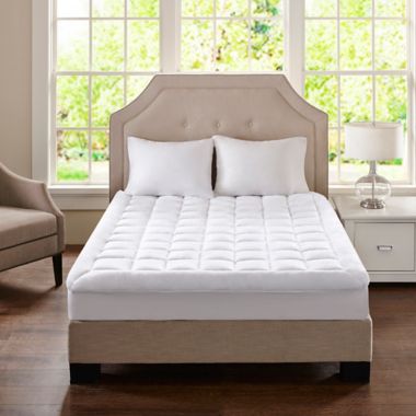 Madison Park Cloud Soft Twin Mattress Pad in White. View a larger version of this product image.