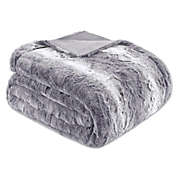 Madison Park&reg; Zuri Faux Fur Oversized Bed Throw Blanket in Grey