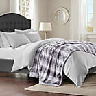 Alternate image 1 for Madison Park&reg; Zuri Faux Fur Oversized Bed Throw Blanket in Grey