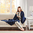 Alternate image 1 for Beautyrest&reg; Microlight Berber Heated Throw Blanket in Indigo