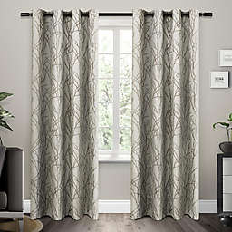 Exclusive Home Branches 84-Inch Grommet Window Curtain Panels in Natural (Set of 2)