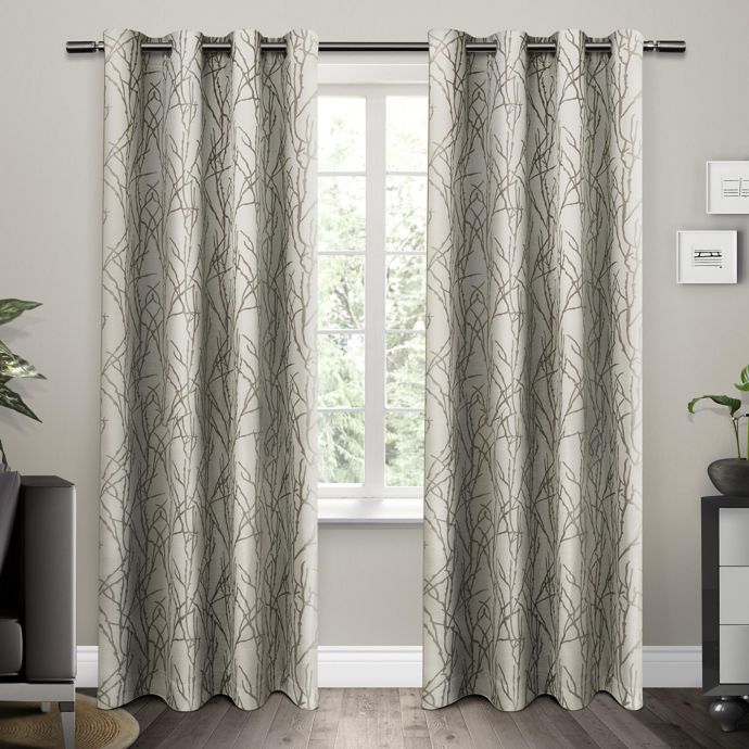 Exclusive Home Branches 2-Pack Grommet Window Curtain Panels | Bed Bath ...